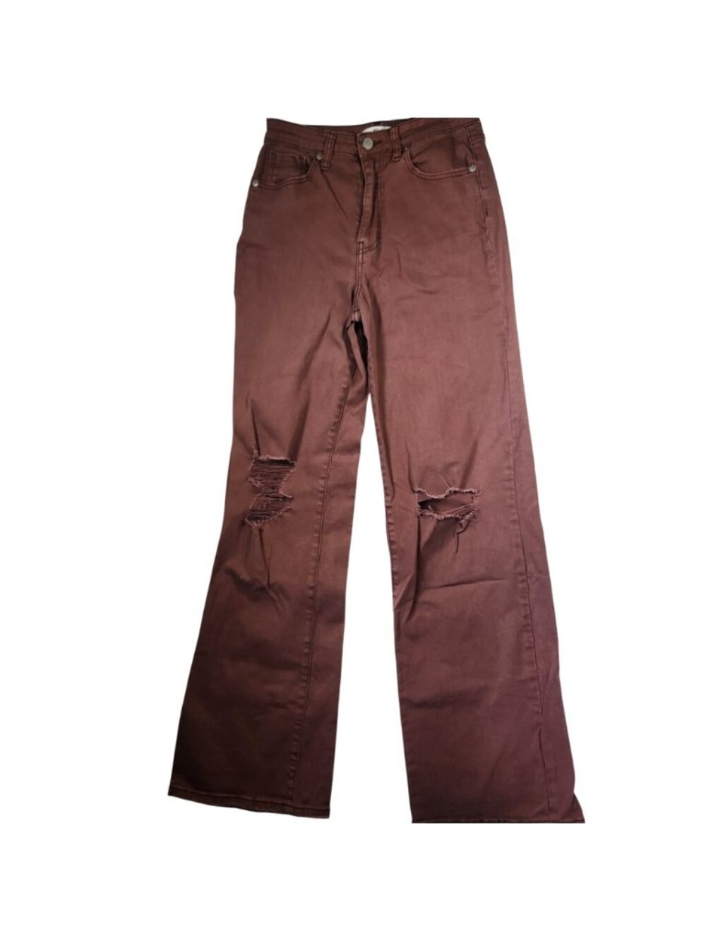 BP Nordstrom High‎ Waist Wide Leg Distressed Jeans Brown Size 25
